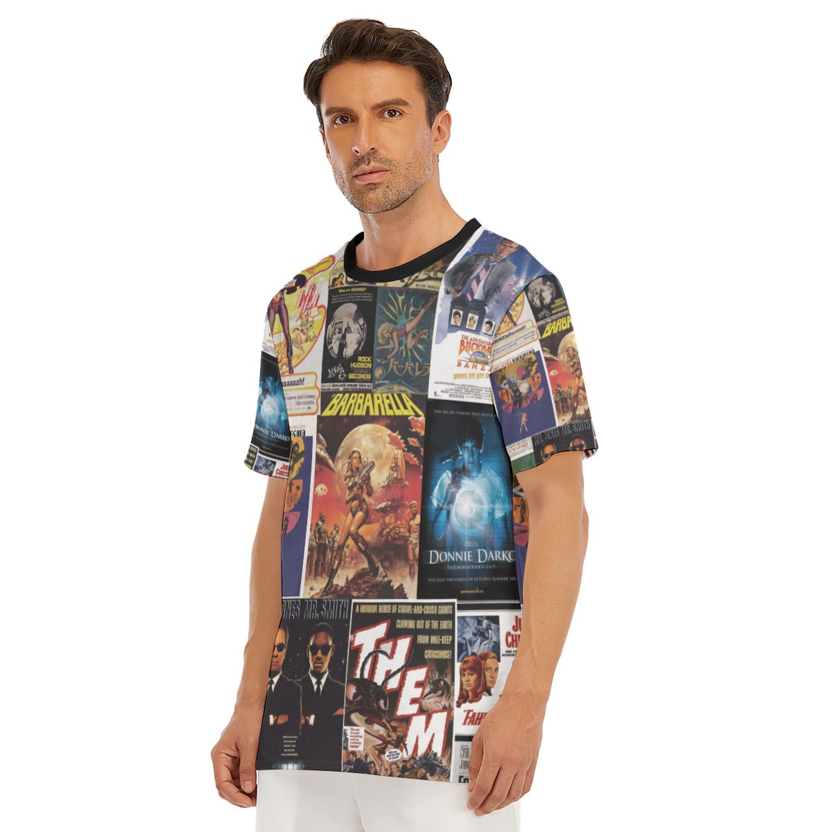 SciFi Movies Collage-V2 All-Over Print Men's O-Neck T-Shirt | 190GSM Cotton