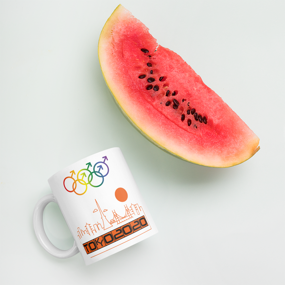 Tribe of the Union Rings Male Gender Identity Orange Skyline Big 'O' Games 11oz./15oz. Coffee Mug