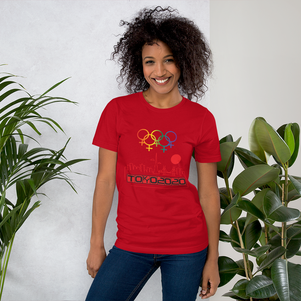 Tribe of the Union Rings Female Gender Red Skyline Big 'O' Games Short-Sleeve Unisex T-Shirt