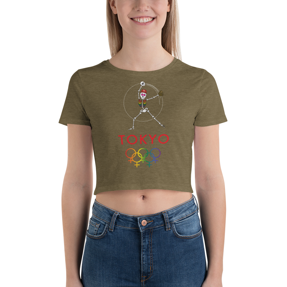 Tribe of the Union Rings Female Gender Identity 2020 Big 'O' Games Women's Softball Crop Tee