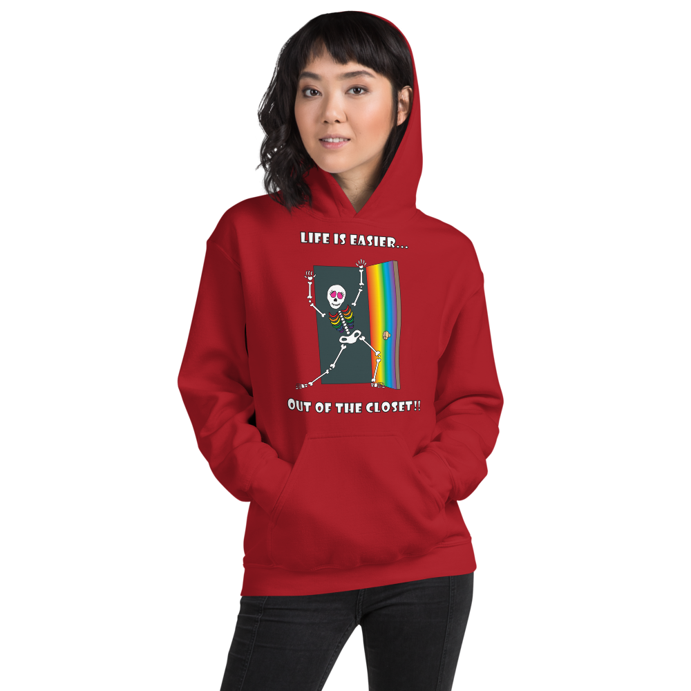 Life Is Easier Out Of The Closet/Heck, Yeah!! Hooded Sweatshirt
