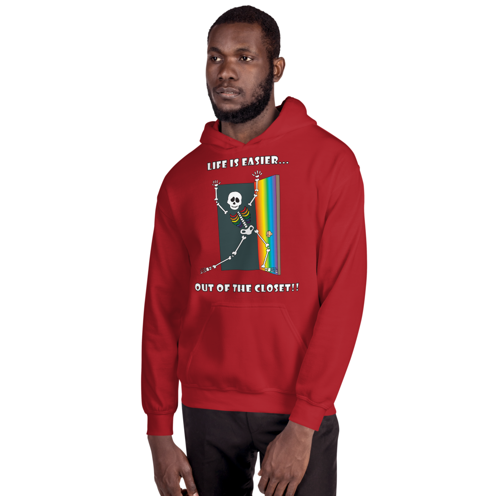 Life Is Easier Out Of The Closet/Heck, Yeah!! Hooded Sweatshirt