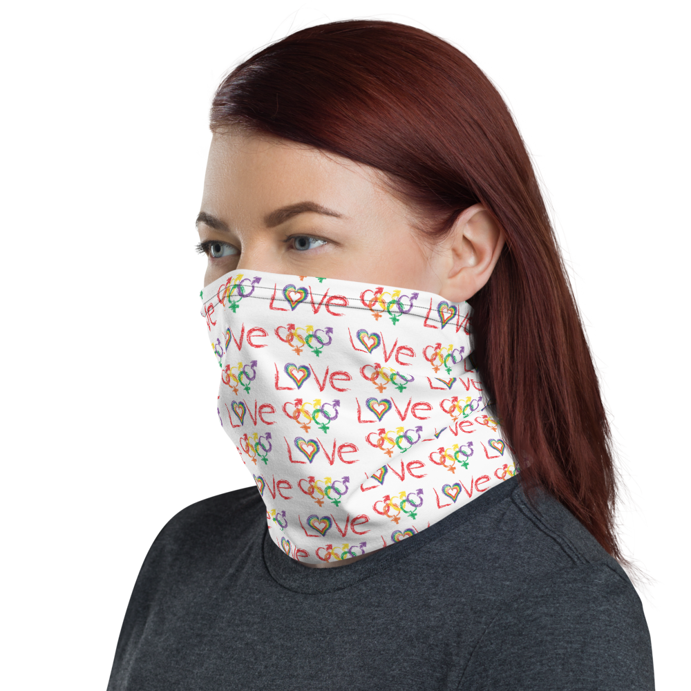 Tribe of the Union Rings LGBT "Love" Neck Gaiter - For Good Times and Bad Times
