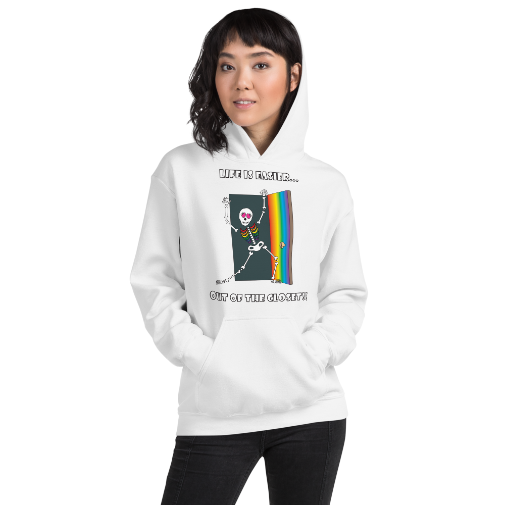 Life Is Easier Out Of The Closet/Heck, Yeah!! Hooded Sweatshirt