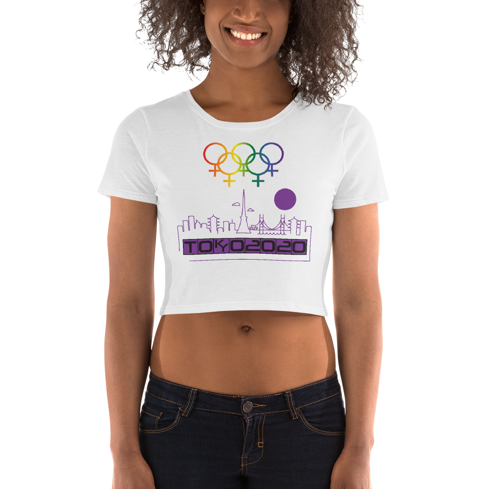 Tribe of the Union Rings Female Gender Identity Purple Skyline Big 'O' Games Women’s Crop Tee