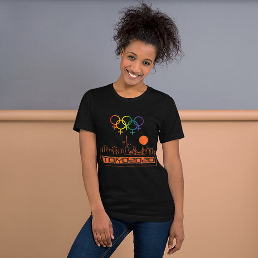 Tribe of the Union Rings Female Gender Identity Orange Skyline Big 'O' Games Short-Sleeve Unisex T-Shirt