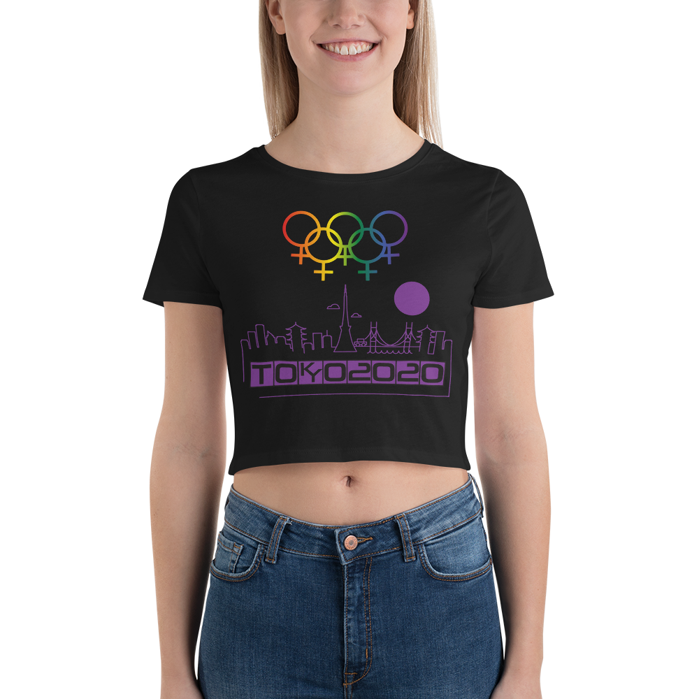 Tribe of the Union Rings Female Gender Identity Purple Skyline Big 'O' Games Women’s Crop Tee