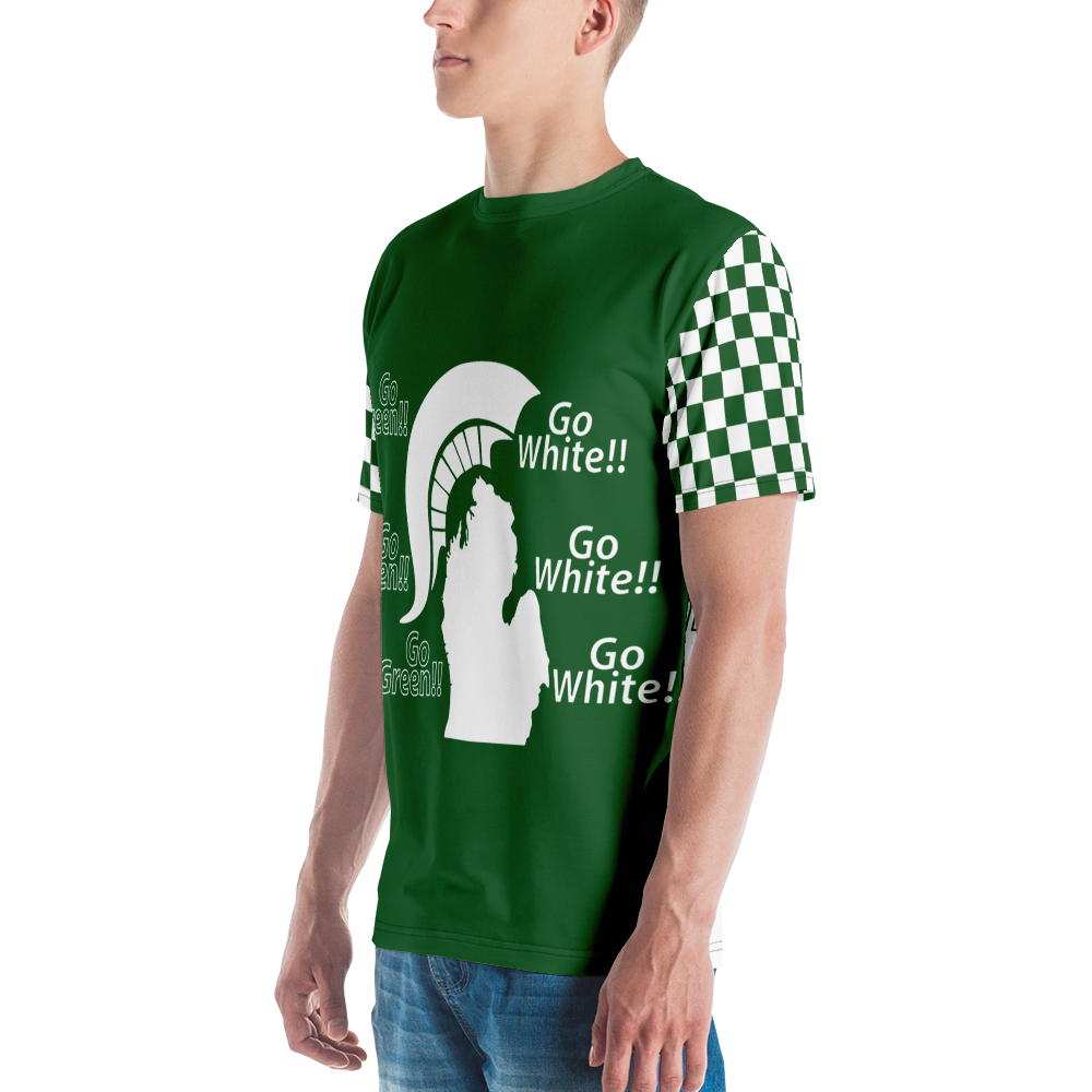 Michigan State Spartan Football Men's All-Over T-shirt Design