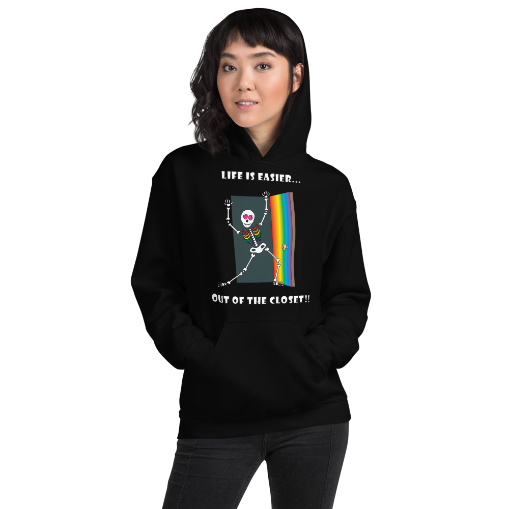Life Is Easier Out Of The Closet/Heck, Yeah!! Hooded Sweatshirt