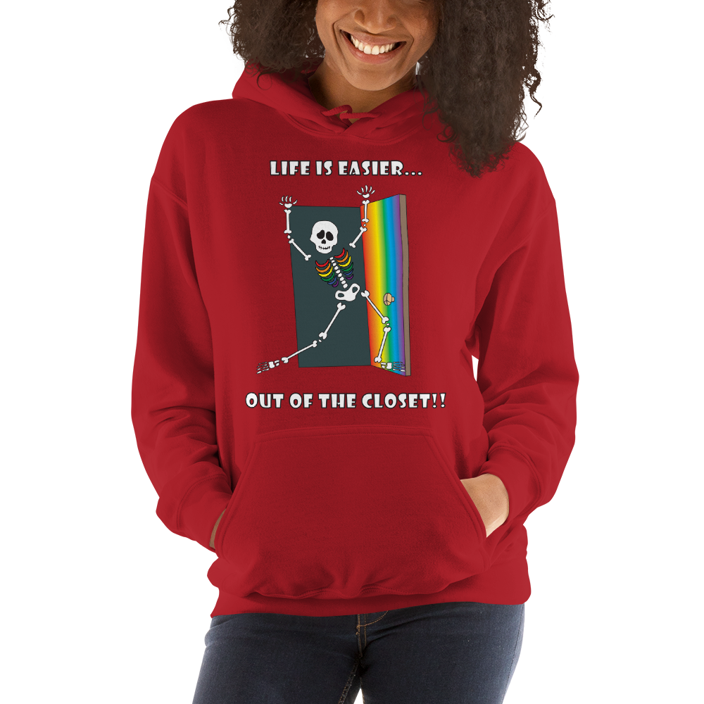 Life Is Easier Out Of The Closet/Heck, Yeah!! Hooded Sweatshirt