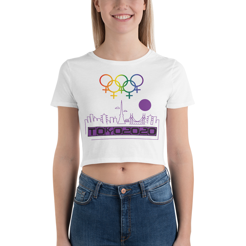 Tribe of the Union Rings Female Gender Identity Purple Skyline Big 'O' Games Women’s Crop Tee