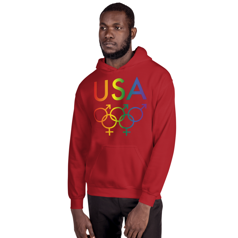 Tribe of the Union Rings USA Mixed Gender Identity LGBTQ colored Unisex Hoodie