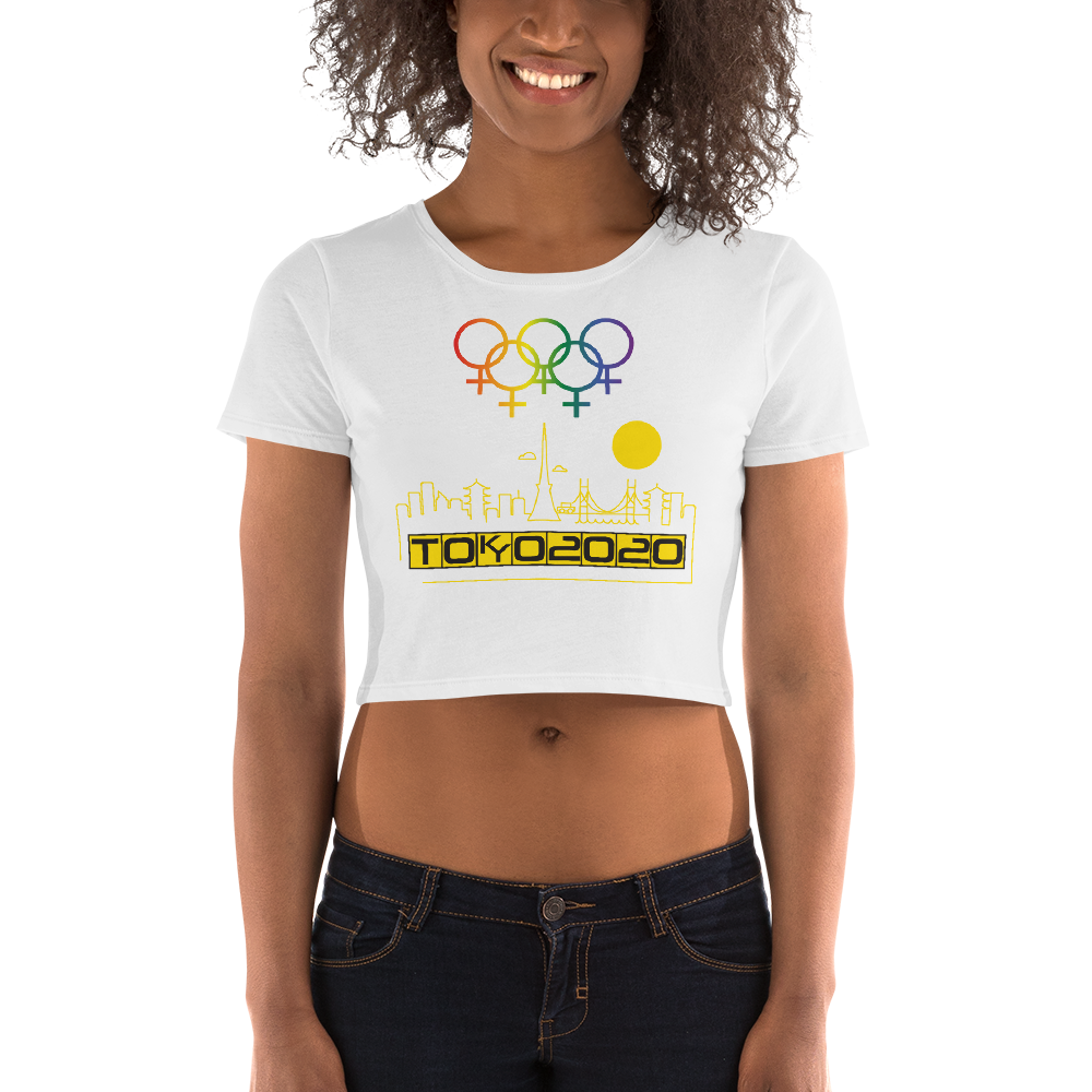 Tribe of the Union Rings Female Gender Identity Yellow Skyline Big 'O' Games Women’s Crop Tee