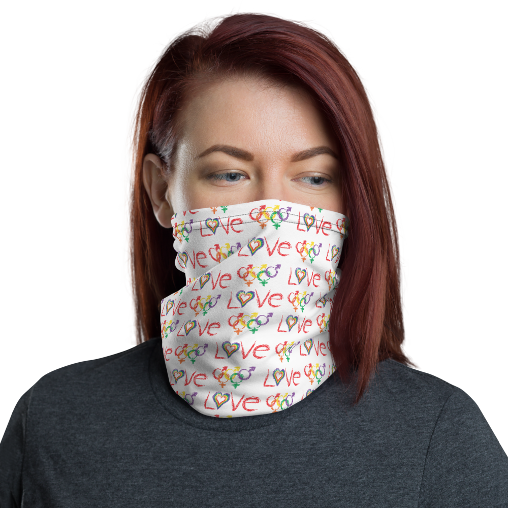 Tribe of the Union Rings LGBT "Love" Neck Gaiter - For Good Times and Bad Times