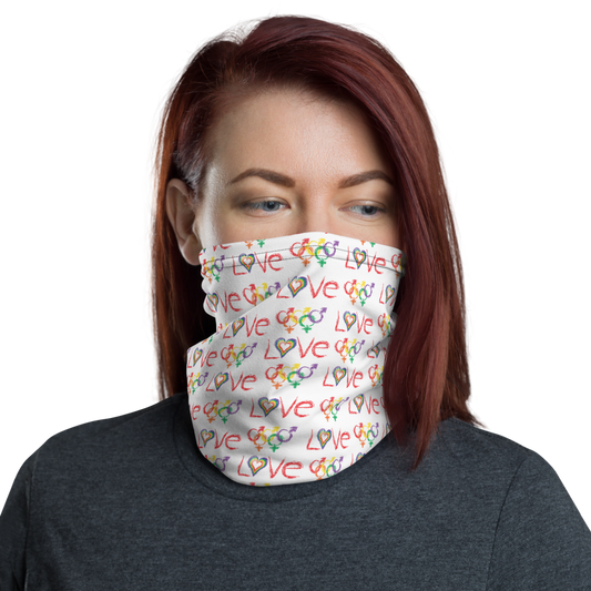 Tribe of the Union Rings LGBT "Love" Neck Gaiter - For Good Times and Bad Times