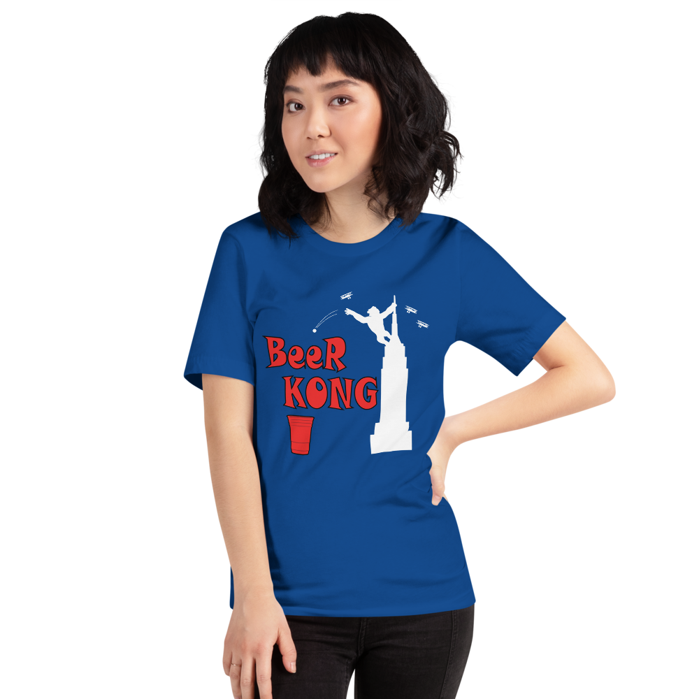 Beer Kong Pub Crawl and Bar-themed Darker Colors Short-Sleeve Unisex T-Shirt