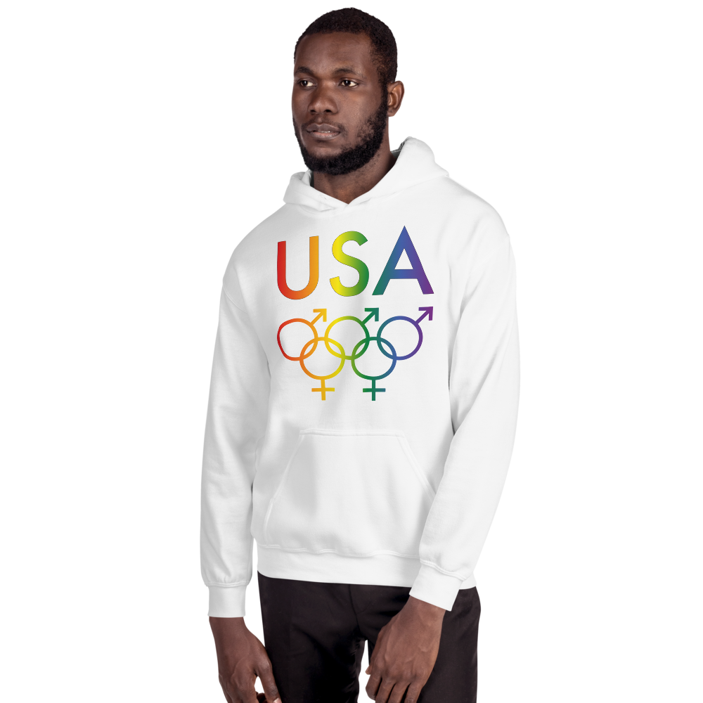 Tribe of the Union Rings USA Mixed Gender Identity LGBTQ colored Unisex Hoodie