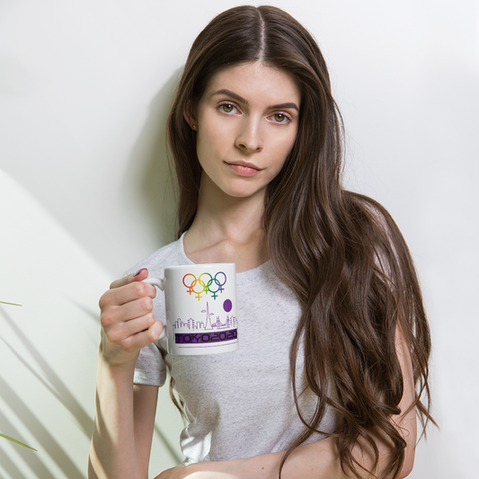 Tribe of the Union Rings Female Gender Identity Purple Skyline Big 'O' Games 11 oz. Coffee Mug