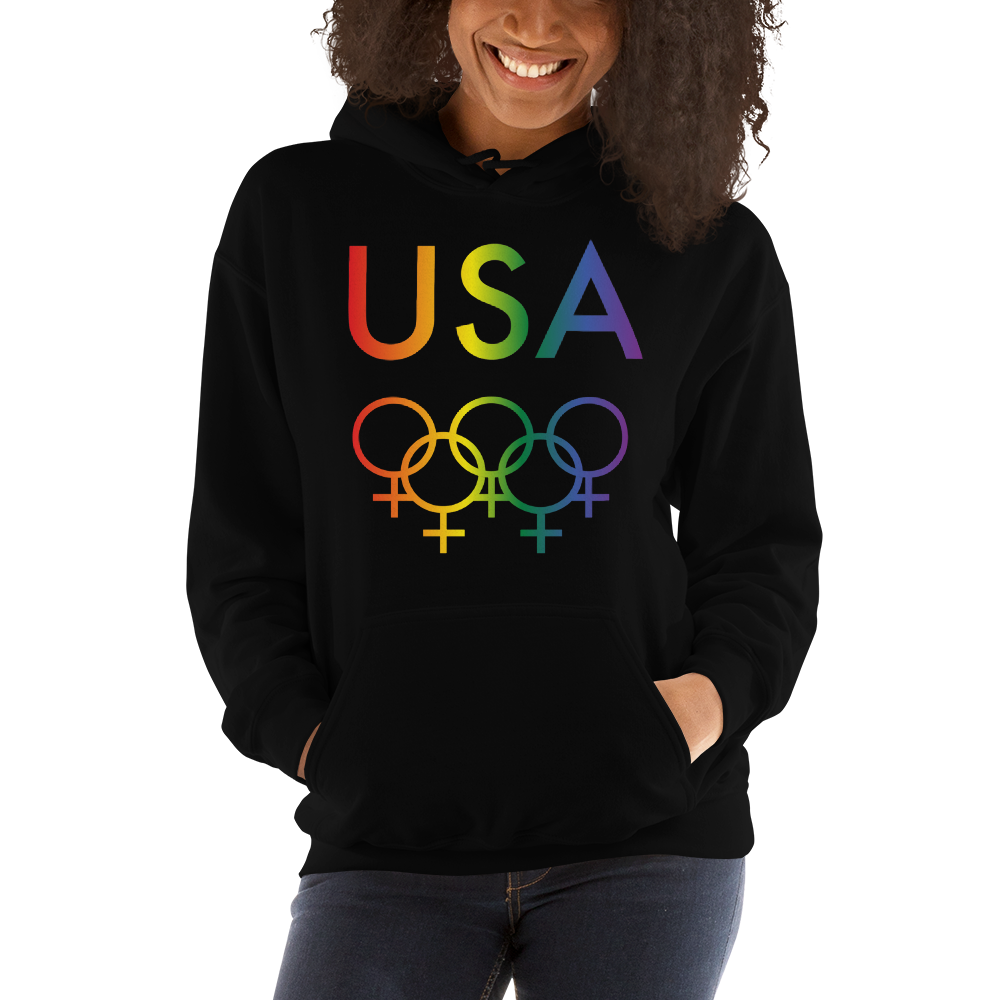 Tribe of the Union Rings USA Female Gender Identity LGBTQ colored Unisex Hoodie