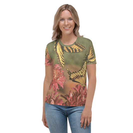 Butterflies - Photo of Two Swallowtails on a Women's All-Over T-shirt