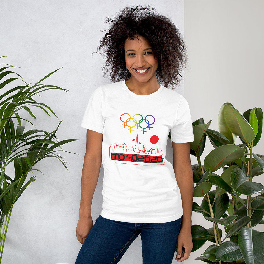 Tribe of the Union Rings Female Gender Red Skyline Big 'O' Games Short-Sleeve Unisex T-Shirt