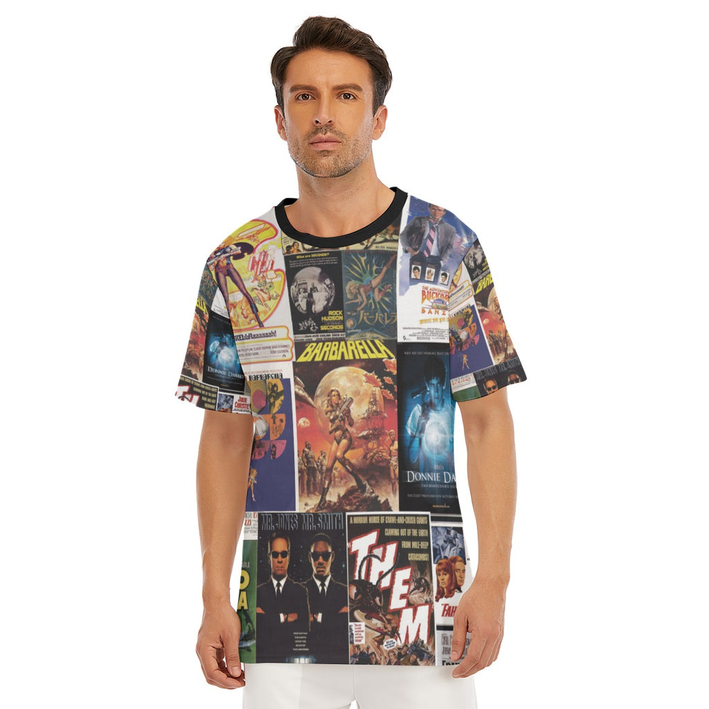 SciFi Movies Collage-V2 All-Over Print Men's O-Neck T-Shirt | 190GSM Cotton