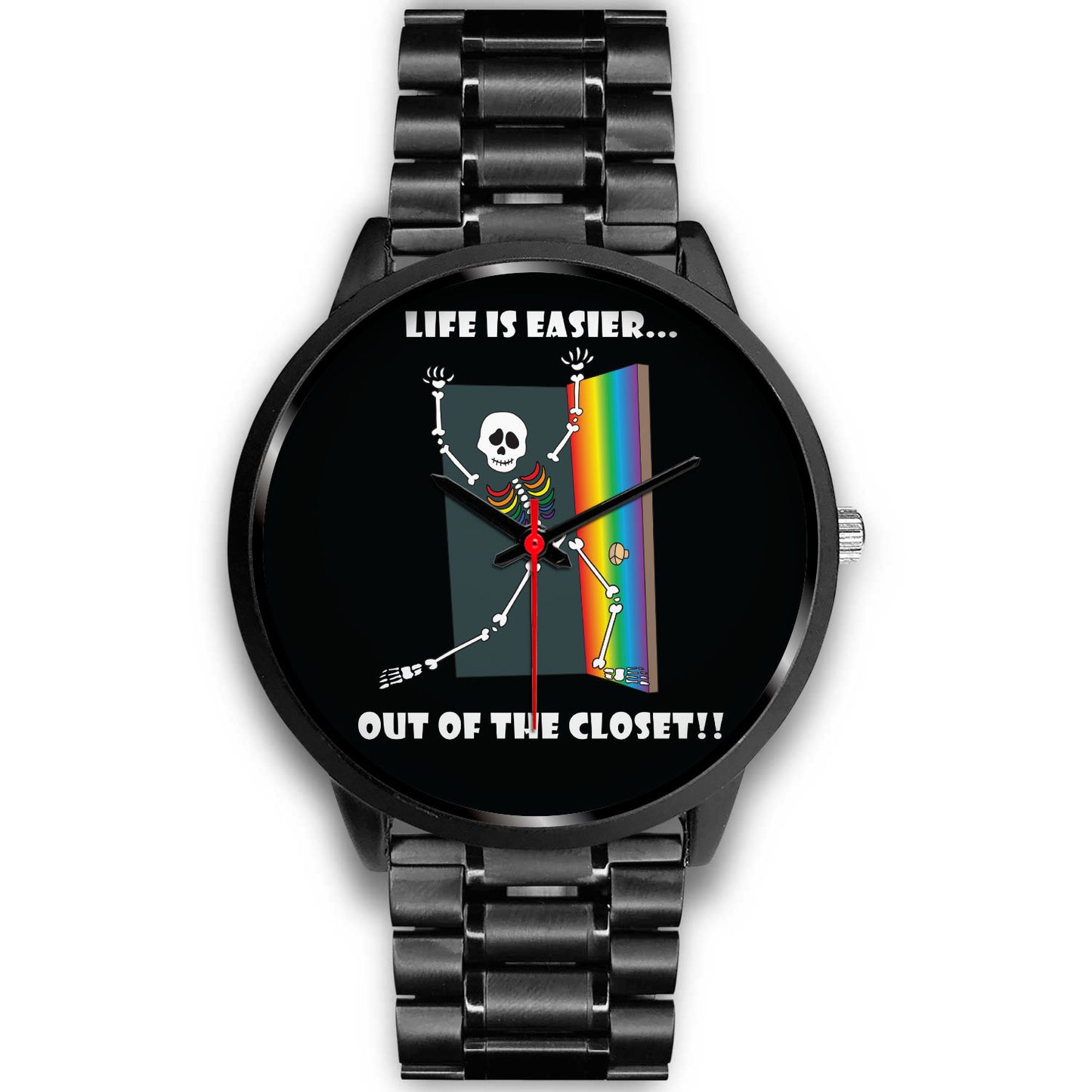 Life Is Easier Out Of The Closet/Heck Yeah!! LGBT Custom Design Watch