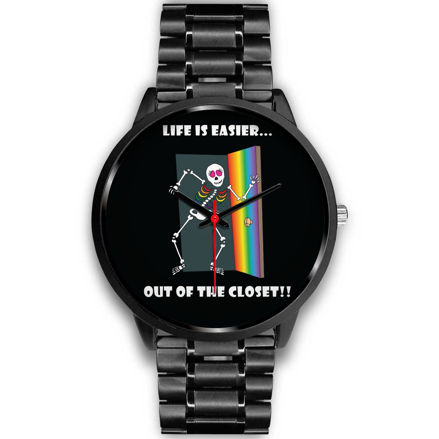 Life Is Easier Out Of The Closet Female Gender LGBT Custom Design Watch