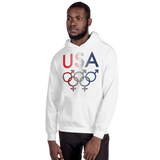 Tribe of the Union Rings USA Mixed Gender Identity Red, White, and, Blue colored Unisex Hoodie