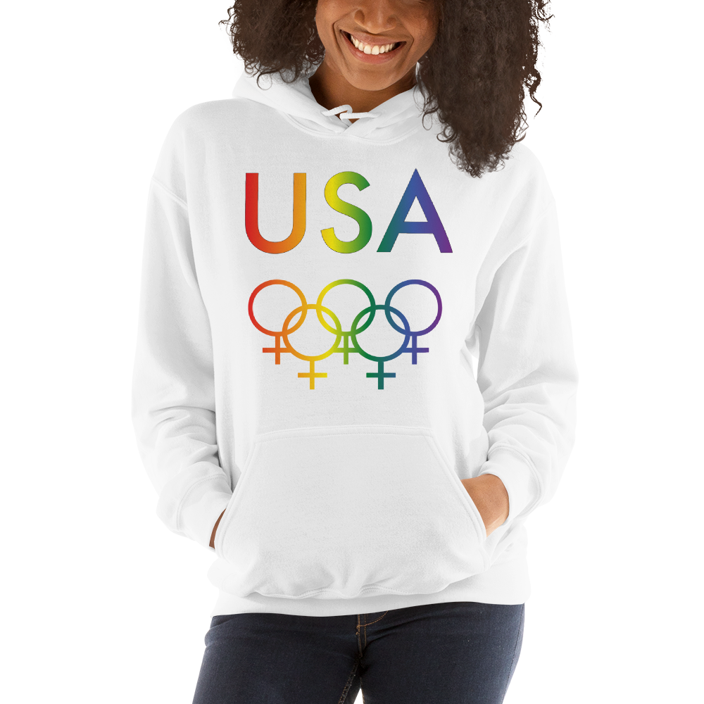 Tribe of the Union Rings USA Female Gender Identity LGBTQ colored Unisex Hoodie