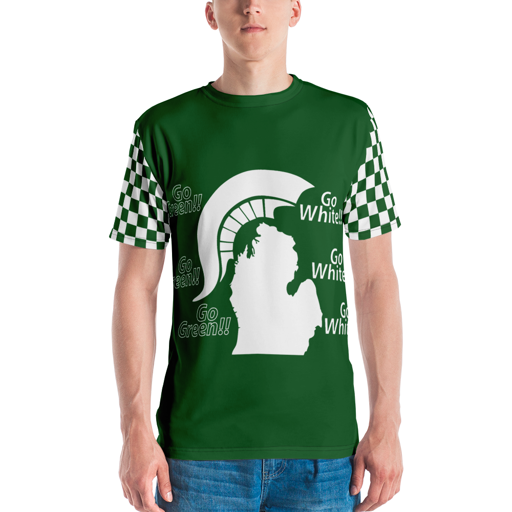 Michigan State Spartan Football Men's All-Over T-shirt Design