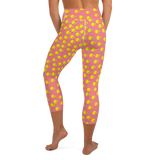 Chicks, Chicks, and more Chicks on a Pink Background All-Over Print Yoga Capri Leggings