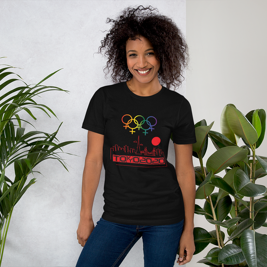 Tribe of the Union Rings Female Gender Red Skyline Big 'O' Games Short-Sleeve Unisex T-Shirt