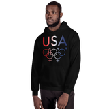 Tribe of the Union Rings USA Mixed Gender Identity Red, White, and, Blue colored Unisex Hoodie