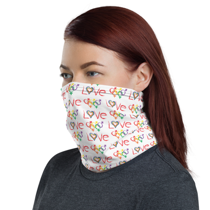 Tribe of the Union Rings LGBT "Love" Neck Gaiter - For Good Times and Bad Times