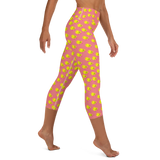 Chicks, Chicks, and more Chicks on a Pink Background All-Over Print Yoga Capri Leggings
