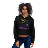 Tribe of the Union Rings Female Gender Identity Purple Skyline Big 'O' Games Crop Hoodie