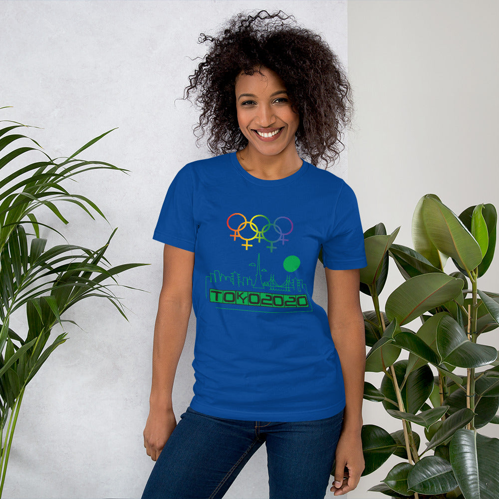 Tribe of the Union Rings Female Gender Identity Green Skyline Big 'O' Games Short-Sleeve Unisex T-Shirt