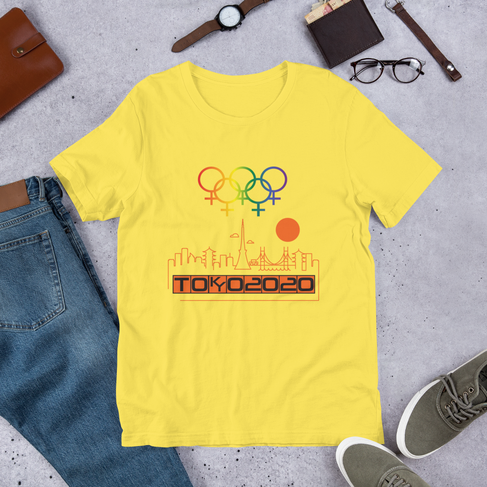 Tribe of the Union Rings Female Gender Identity Orange Skyline Big 'O' Games Short-Sleeve Unisex T-Shirt