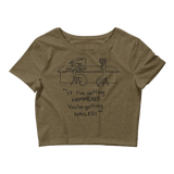 Hammer & Nail Bar-themed Pick-me-up Lighter Colors Women's Crop Tee