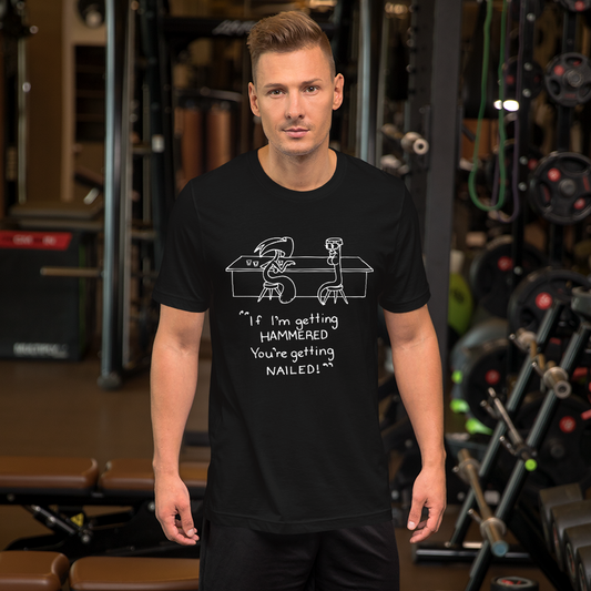 Hammer & Nail Bar-themed Pick-me-up Darker Colors Short-Sleeve Unisex T-Shirt