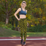 Chicks, Chicks, and more Chicks on a Black Background All-Over Print Yoga Leggings