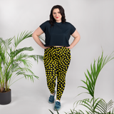Chicks, Chicks, and more Chicks on a Black Background All-Over Print Plus Size Leggings