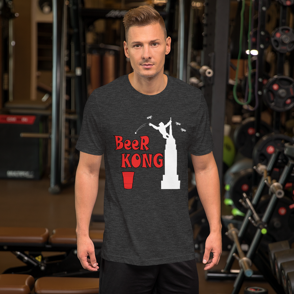 Beer Kong Pub Crawl and Bar-themed Darker Colors Short-Sleeve Unisex T-Shirt