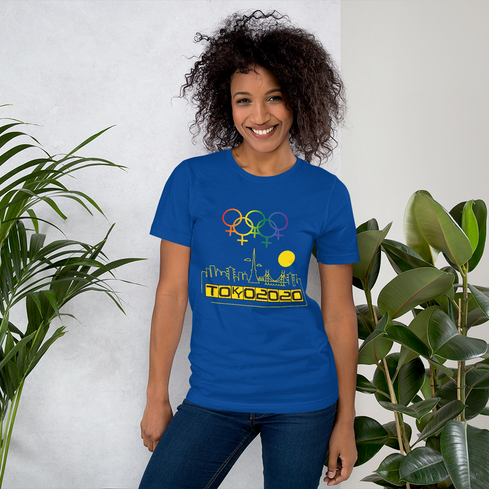 Tribe of the Union Rings Female Gender Identity Yellow Skyline Big 'O' Games Short-sleeve Unisex T-shirt
