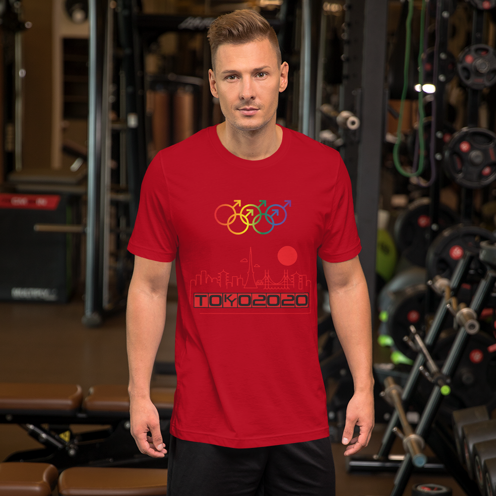 Tribe of the Union Rings Male Gender Identity Red Skyline Big 'O' Games Short-sleeve Unisex T-shirt