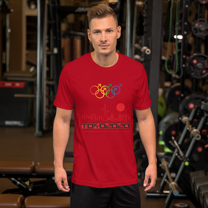 Tribe of the Union Rings Male Gender Identity Red Skyline Big 'O' Games Short-sleeve Unisex T-shirt