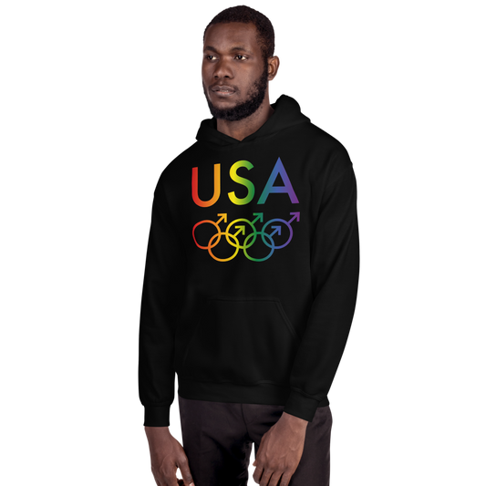 Tribe of the Union Rings USA Male Gender Identity LGBTQ colored Unisex Hoodie