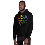 Tribe of the Union Rings USA Mixed Gender Identity LGBTQ colored Unisex Hoodie