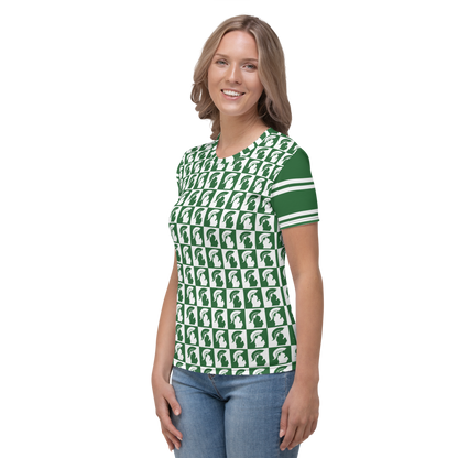 Michigan State Spartan Football Women's All-Over T-shirt Design